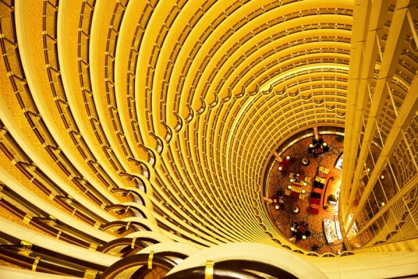 Photograph Herve Grison Atrium Of The Grand Hyatt In Shanghai on One Eyeland
